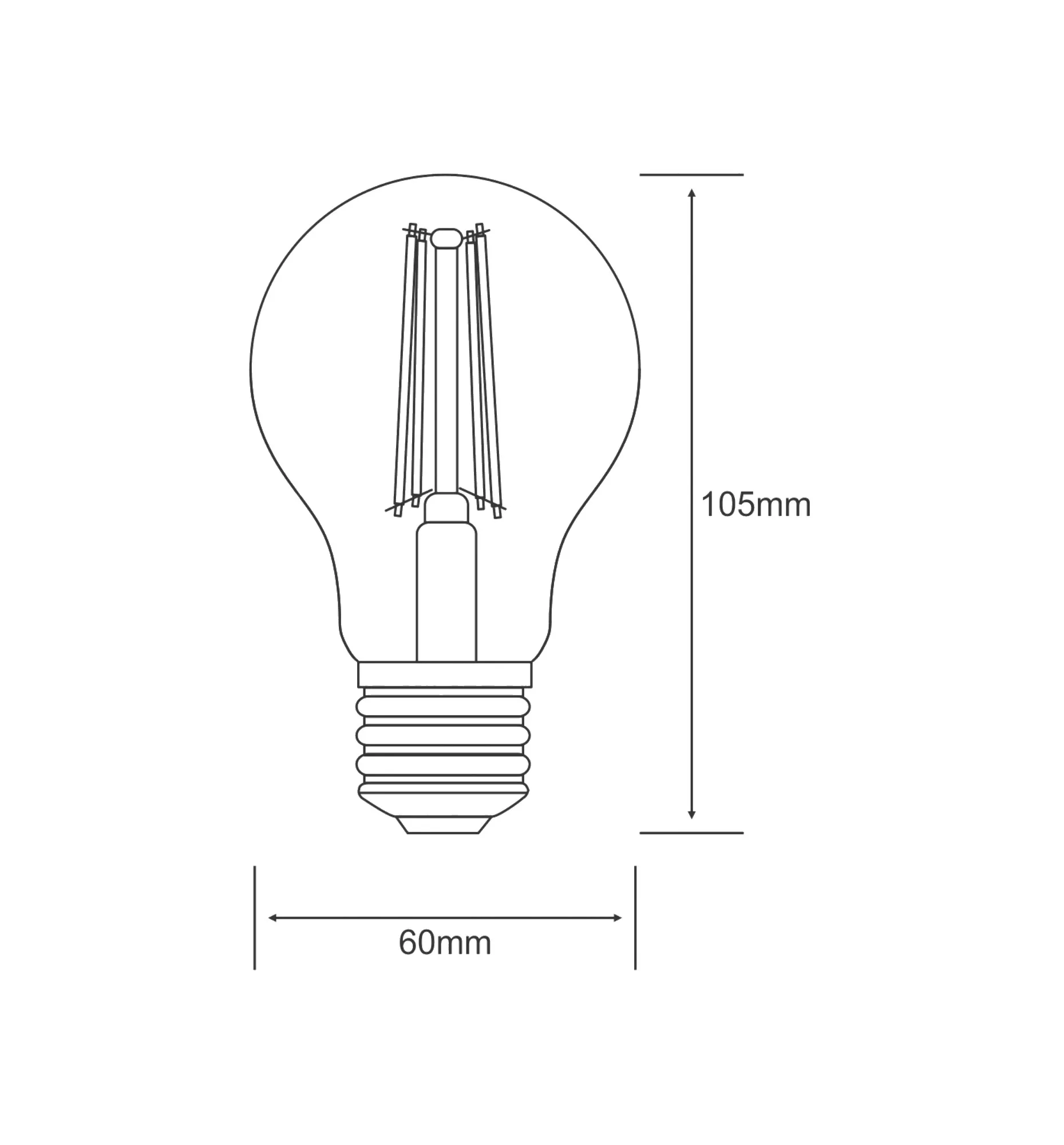 Value Vintage LED GLS E27 4W 2200K 330lm 763121133  Luxram Value Vintage
